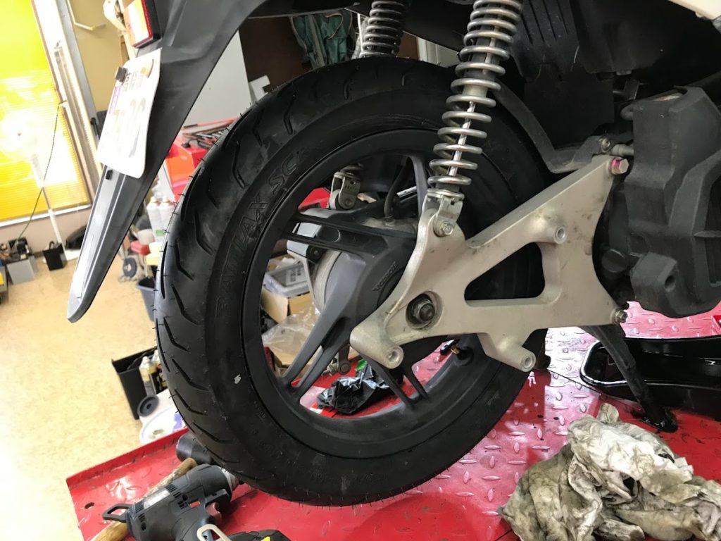 バイクの持ち込みタイヤ交換