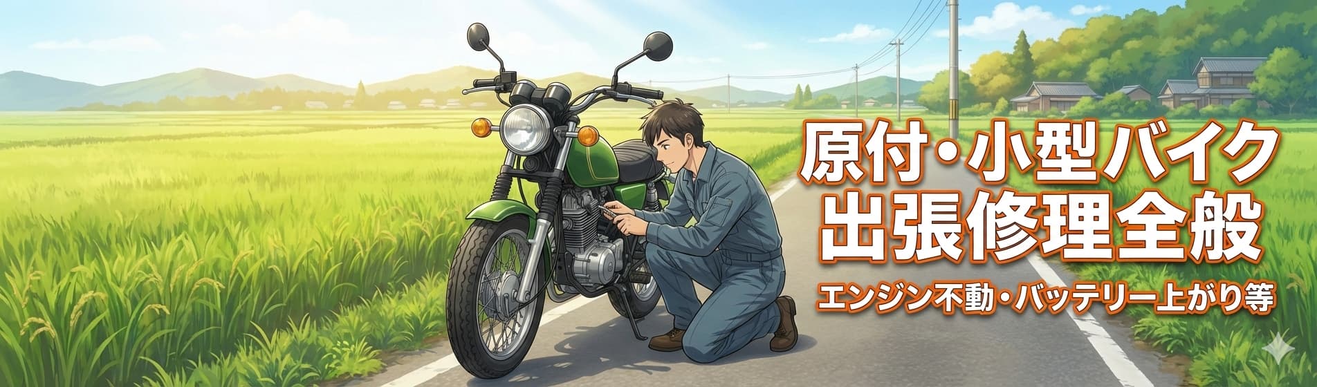 バイクロードサービス出張パンク修理と出張タイヤ交換