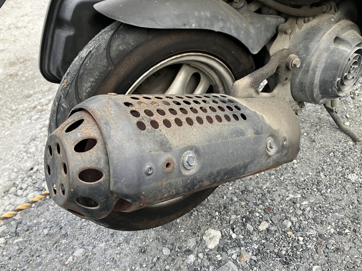 ビードが上がり正常に戻ったホンダDioのリアタイヤ